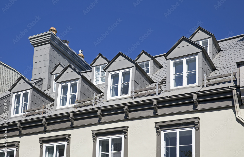 Architectural detail of old Quebec houses, Canada