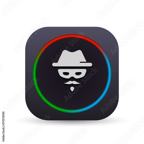 Dark MultiColor Web Button