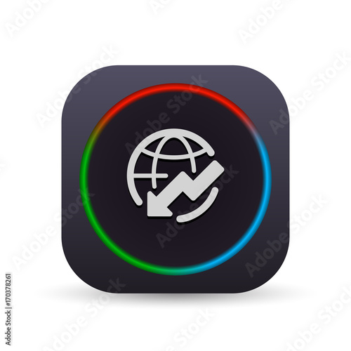 Dark MultiColor Web Button