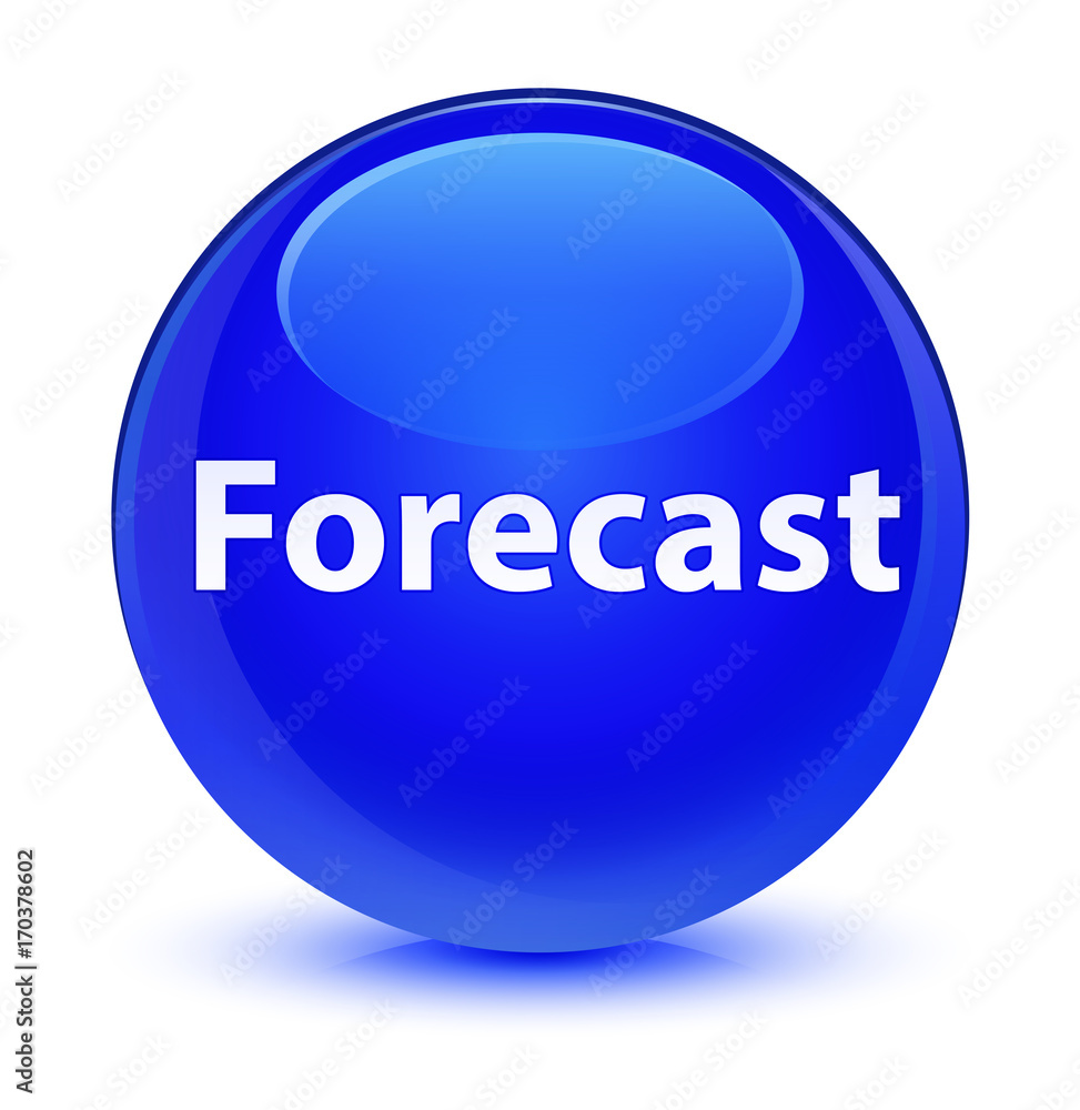 Forecast glassy blue round button Forecast glassy blue round button