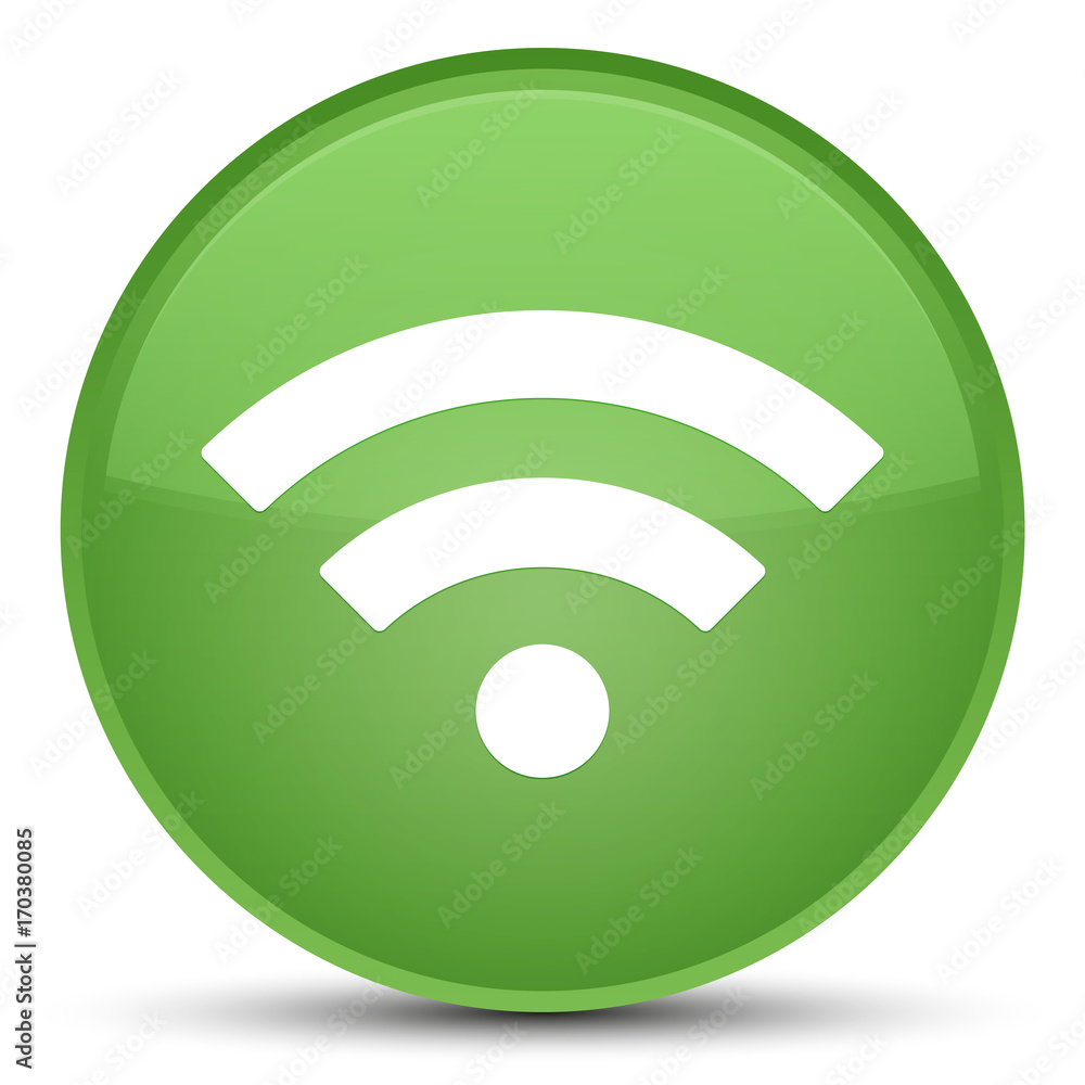 Wifi icon special soft green round button Wifi icon special soft green round button