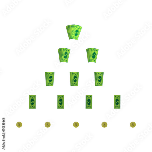 financial pyramid concept. business mlm