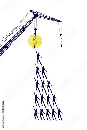 financial pyramid concept. business mlm. network