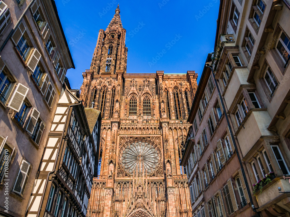 Fototapeta premium Katedra Najświętszej Marii Panny w Strasburgu we Francji