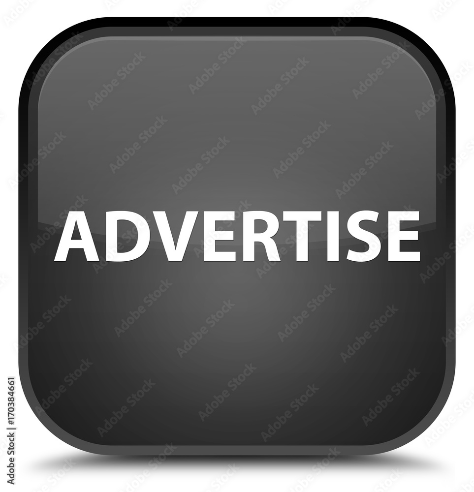 Advertise special black square button Advertise special black square button
