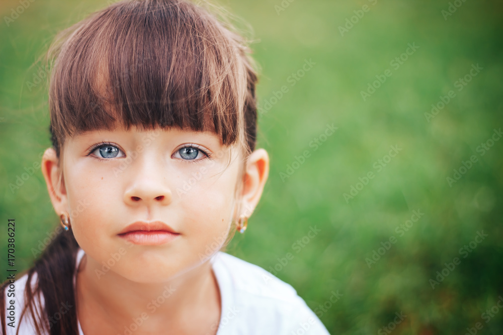 little beautiful cute girl looking at camera blue eyes little beautiful cute girl looking at camera blue eyes