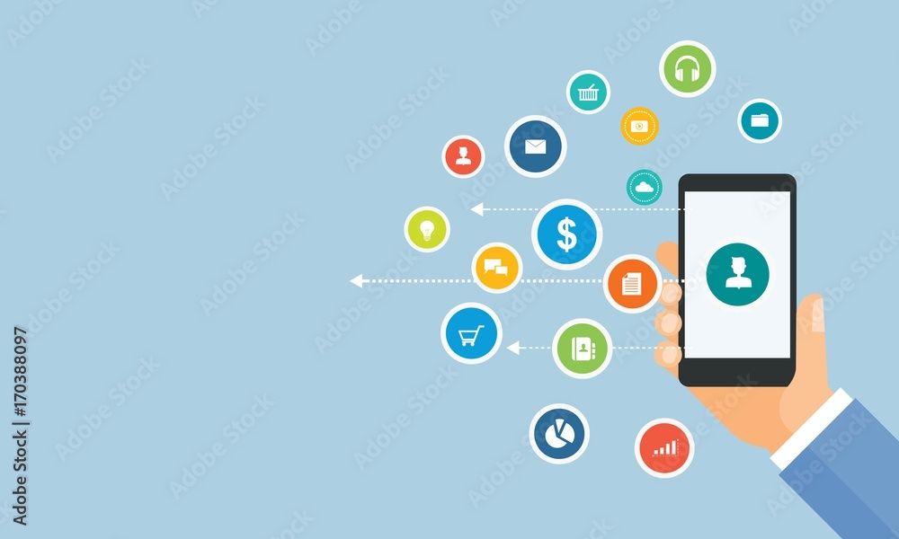 flat business mobile marketing online content concept and digital media sharing concept
flat business mobile marketing online content concept and digital media sharing concept