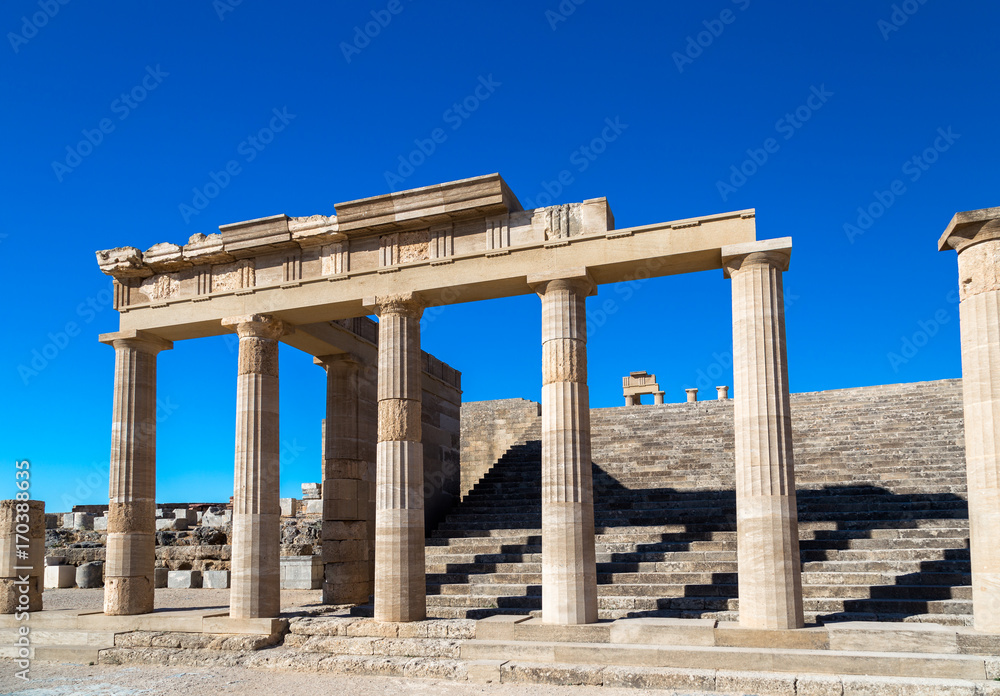 Fototapeta premium Akropolis von Lindos, Rhodos
