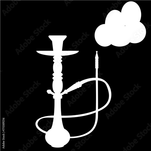 white hookah with smoke
