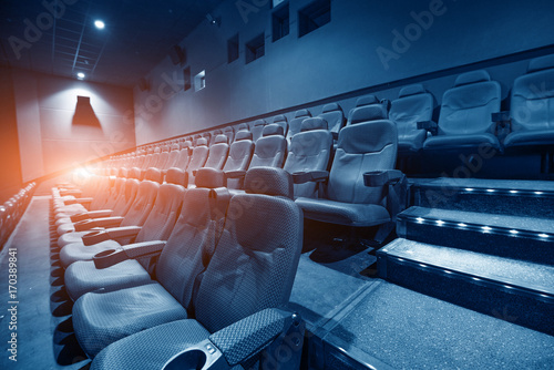 movie theater empty auditorium with seats
