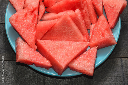 A few slices of watermelon