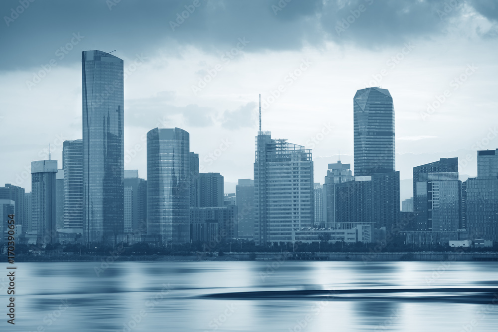 Fototapeta premium Chińskie miasto Shenzhen w nocy