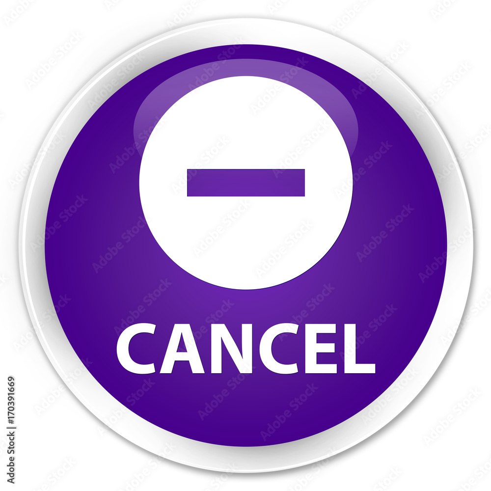 Cancel premium purple round button Cancel premium purple round button