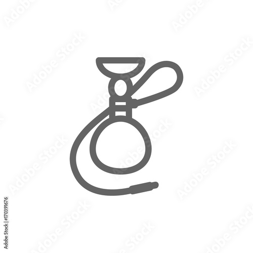 Simple hookah line icon. Symbol and sign vector illustration design. Editable Stroke. Isolated on white background