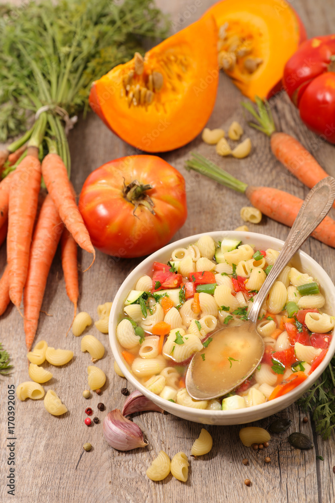 soup with vegetable and pasta soup with vegetable and pasta