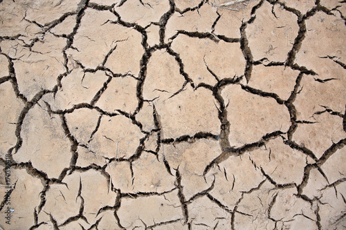abstract background of cracked clay ground.
