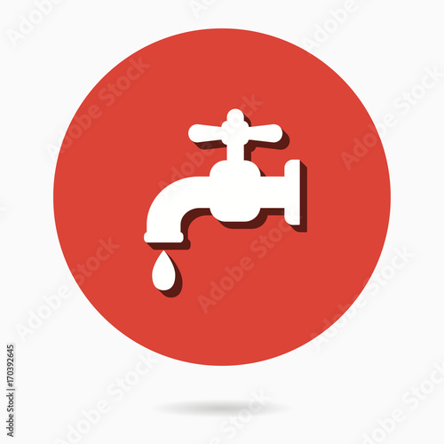 Faucet - vector icon.