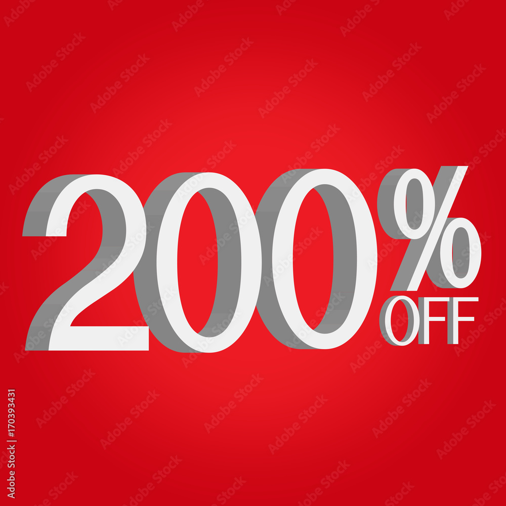3D sale off text 3D sale off text