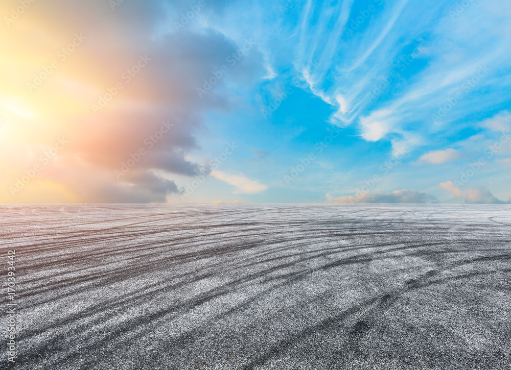 Beautiful sky cloud and asphalt road landscape Beautiful sky cloud and asphalt road landscape