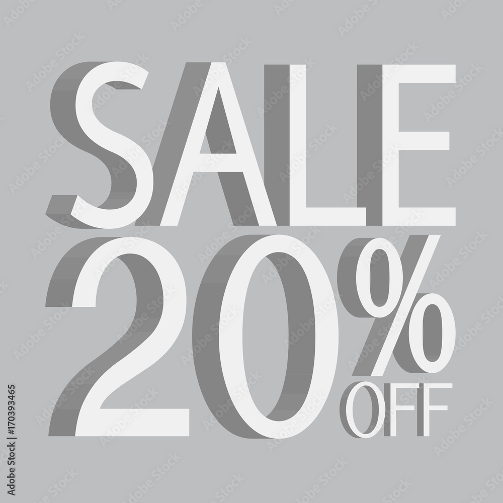 3D sale off text 3D sale off text