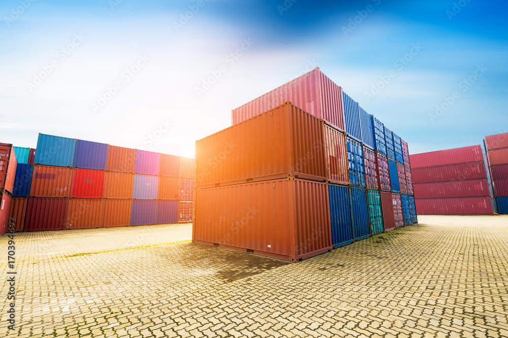 Fototapeta premium Container transport terminals
