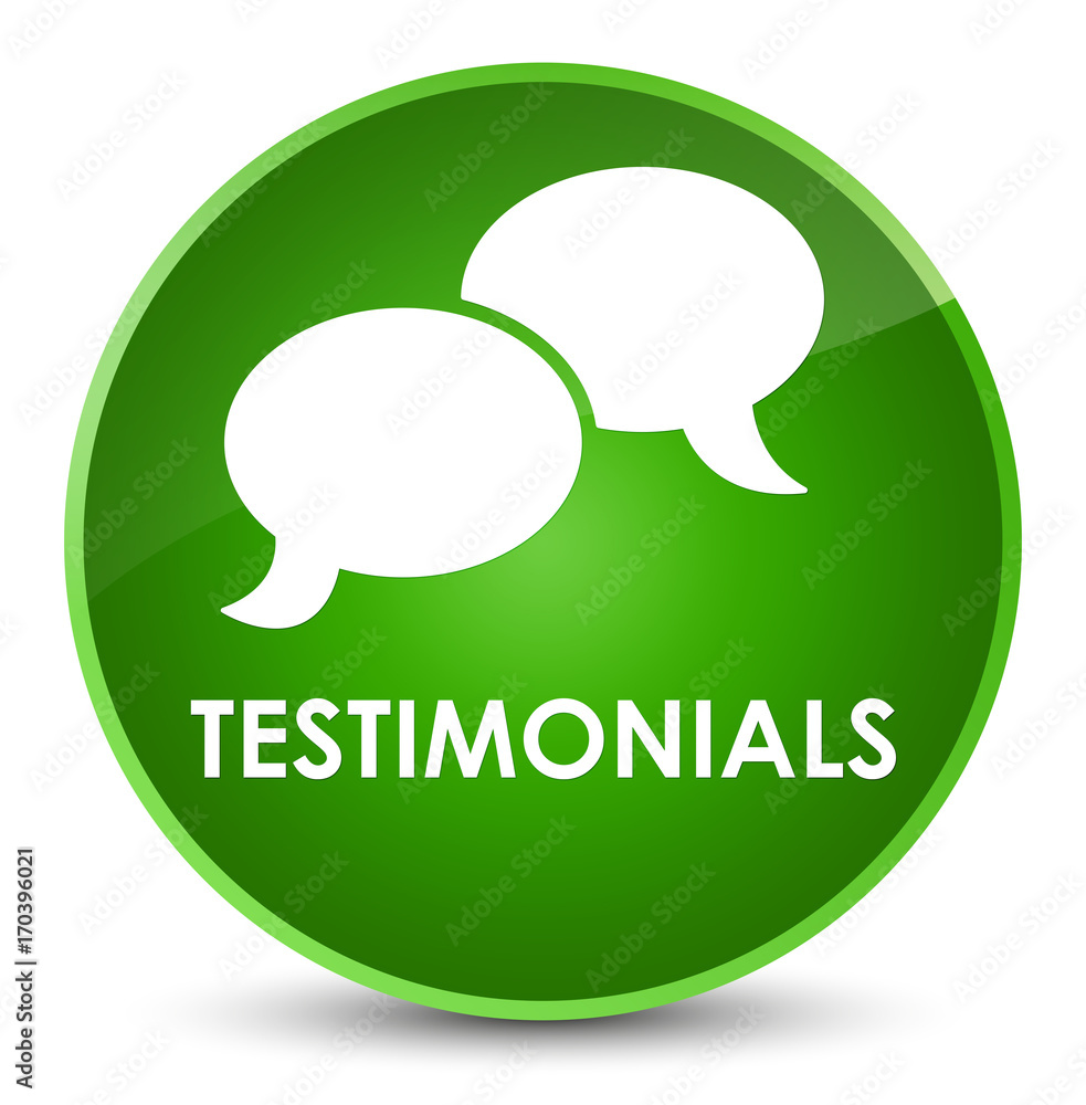 Testimonials (chat icon) elegant green round button Testimonials (chat icon) elegant green round button