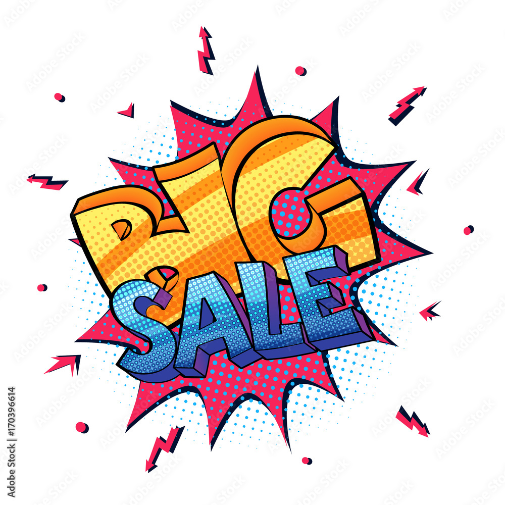 Sale pop art sign Sale pop art sign