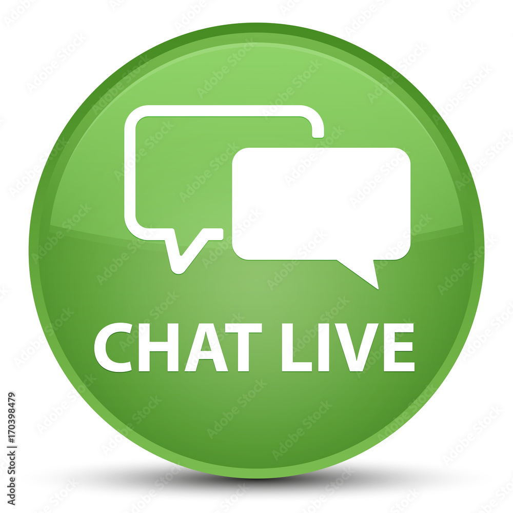Chat live special soft green round button Chat live special soft green round button