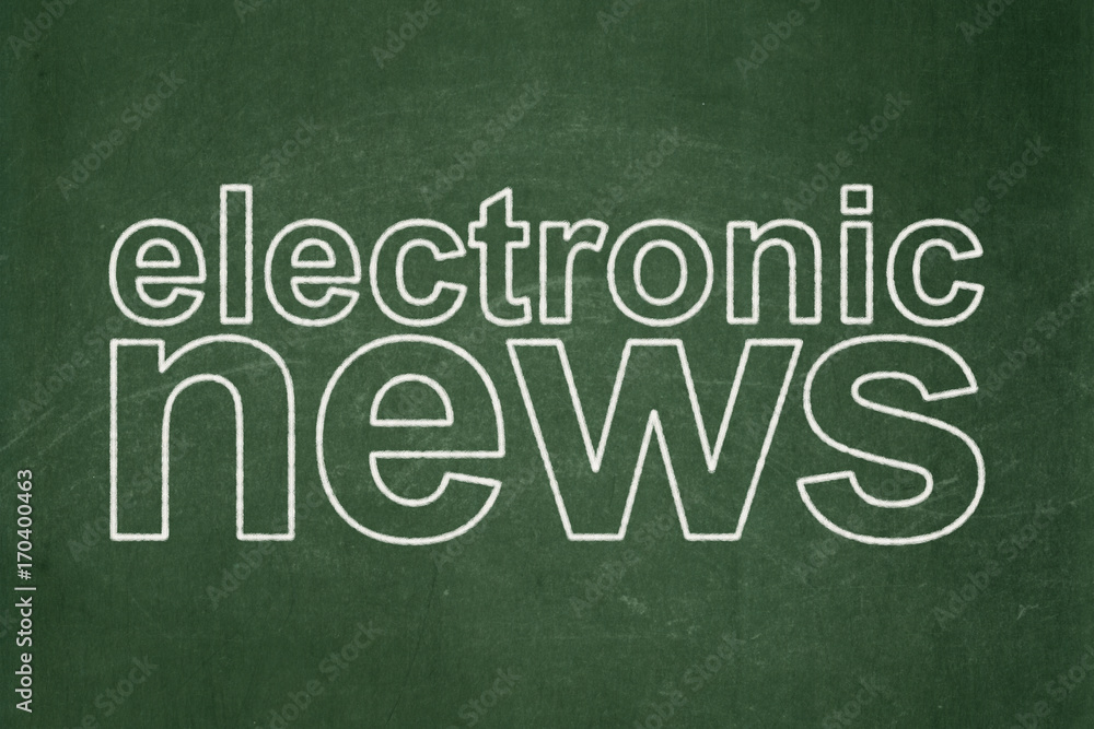 News concept: Electronic News on chalkboard background News concept: Electronic News on chalkboard background