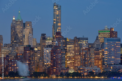 Manhattan Skyline over Hudson river