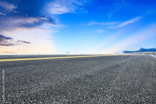 Beautiful sky cloud and asphalt road landscape © ABCDstock