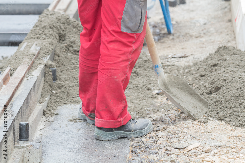 Hard working construction industry - man with a shovel. Hard working construction industry - man with a shovel.
