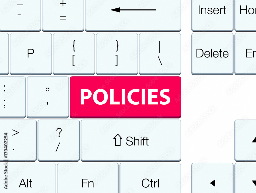 Policies pink keyboard button Policies pink keyboard button