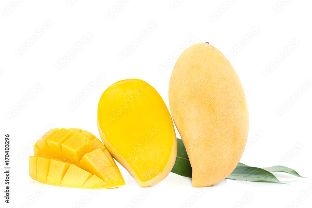 Fototapeta premium Mango fruit isolated on white background .