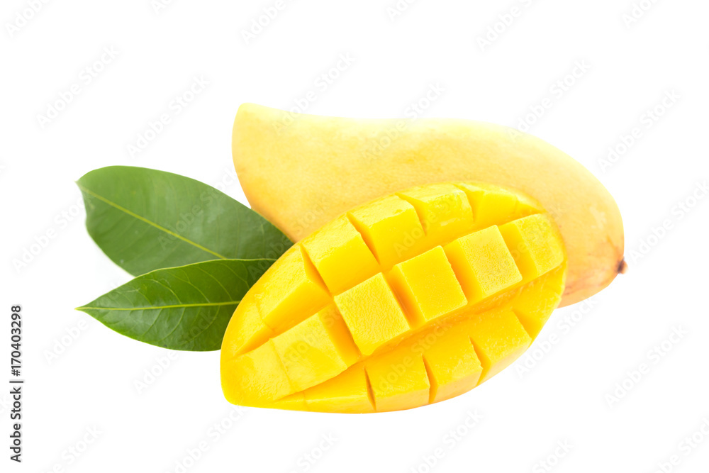 Mango fruit isolated on white background . Mango fruit isolated on white background .