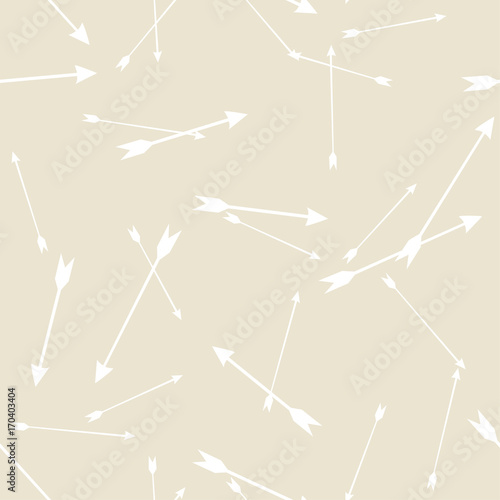 Seamless pattern with arrows. Cute simple background for printing on fabrics, paper, artwork, scrap-booking, surfaces.