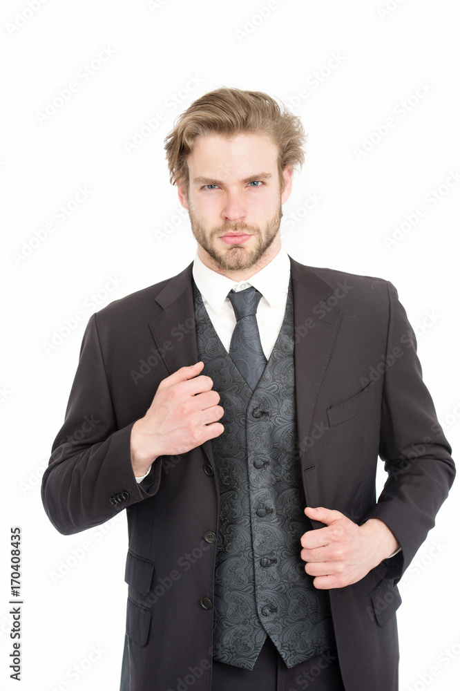 Businessman or ceo in black jacket. Businessman or ceo in black jacket.