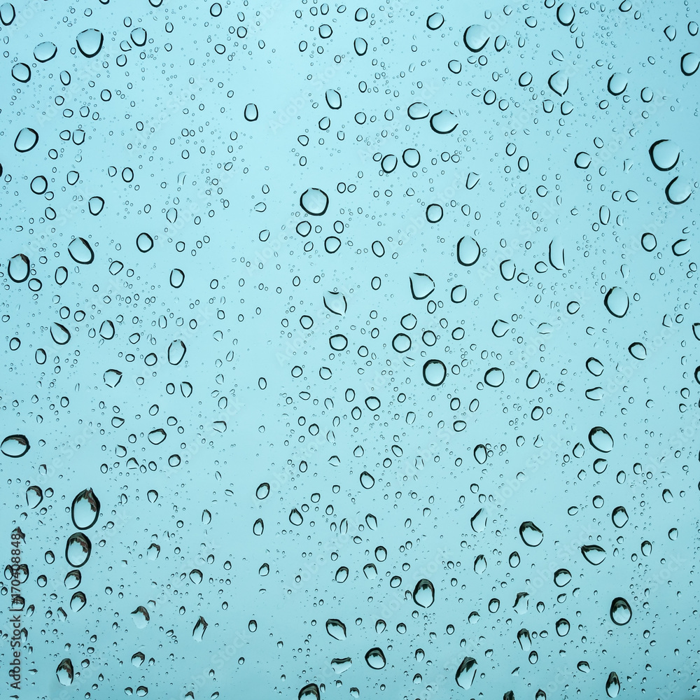 Rain water drop on glass Rain water drop on glass