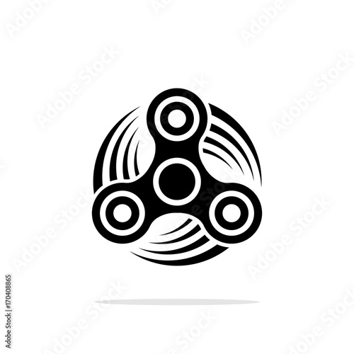 Hand spinner fidget toy icon.