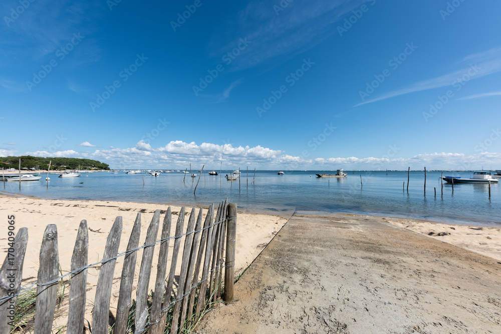 BASSIN D'ARCACHON (France), la Pointe aux Chevaux sur la presqu'île du