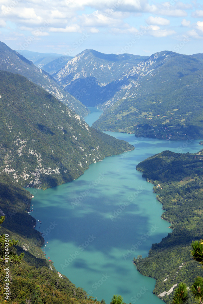 Drina river canyon viewpoint Banjska stena Tara mountain Serbia Drina river canyon viewpoint Banjska stena Tara mountain Serbia