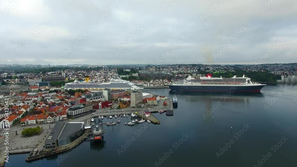 Cruise ships in a harbor of Stavanger Cruise ships in a harbor of Stavanger