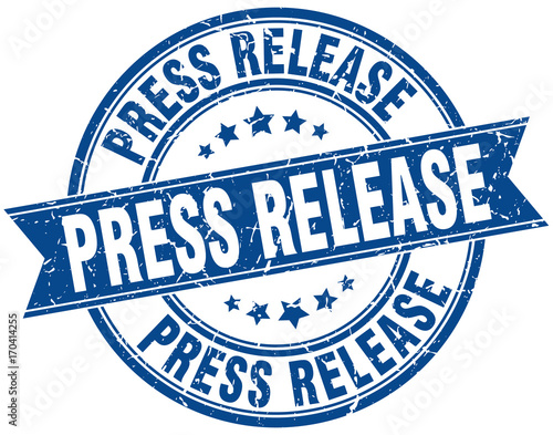 press release round grunge ribbon stamp