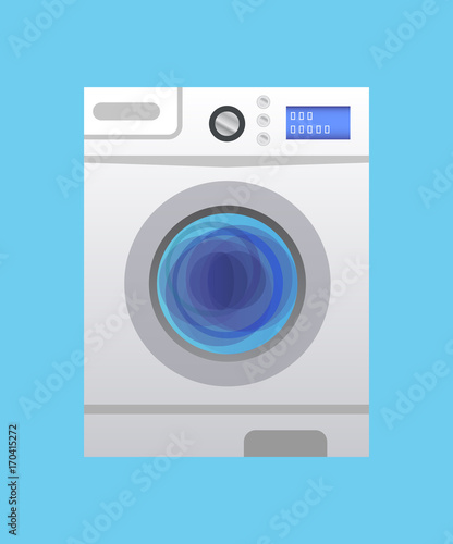 Vector icon of washing machine