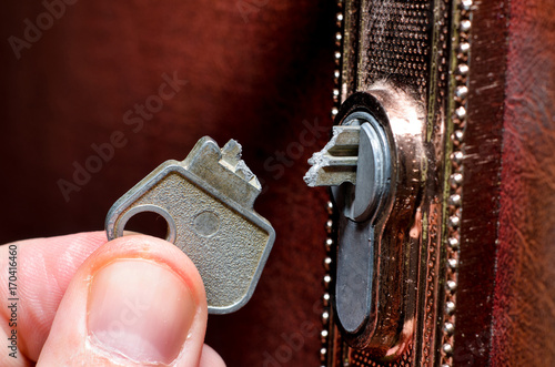 The broken key in the lock