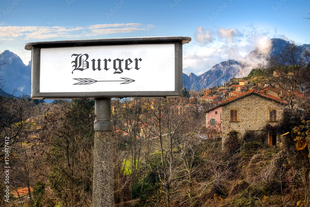 Schild 184 - Burger
