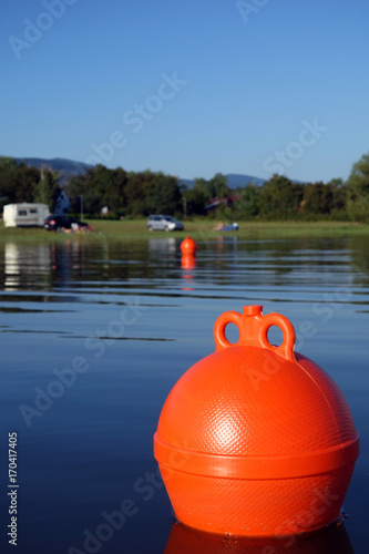 Floating buoy on the lake