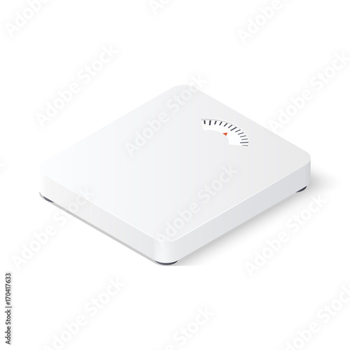 Floor scales. Isometric vector illustration