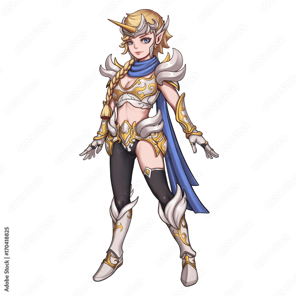 Cool Character: Unicorn Female Warrior isolated on White Background. Video Game's Digital CG Artwork, Concept Illustration, Realistic Cartoon Style Background and Character Design
Cool Character: Unicorn Female Warrior isolated on White Background. Video Game's Digital CG Artwork, Concept Illustration, Realistic Cartoon Style Background and Character Design