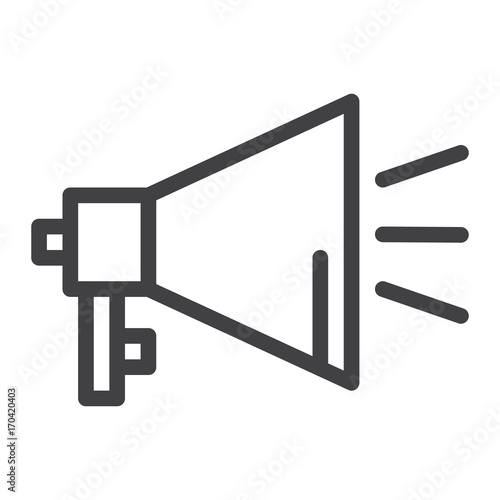 Megaphone line icon